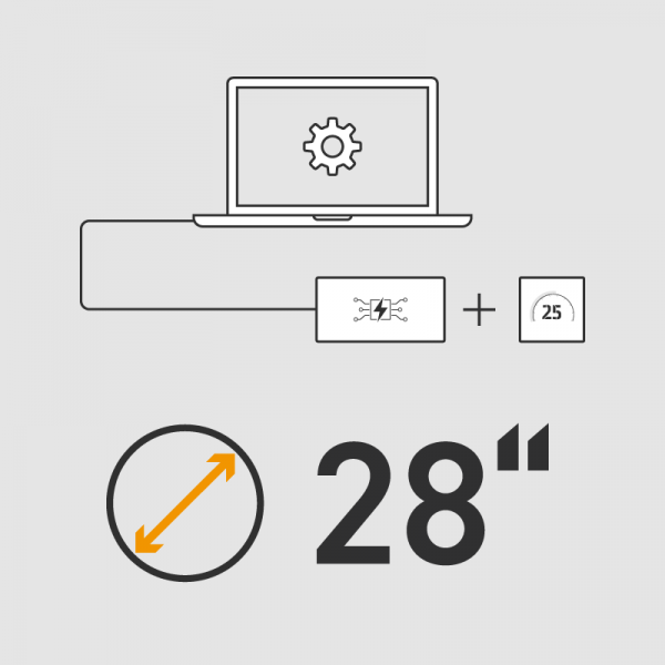 Controller/display configureren voor 28&quot; wielmaat