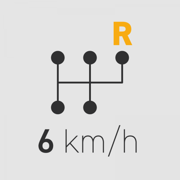 Rückwärtsfahrt 6 km/h (bei Baserunner V4)
